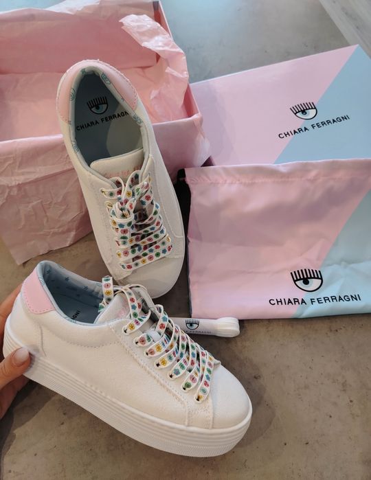 Бели кецове Chiara Ferragni