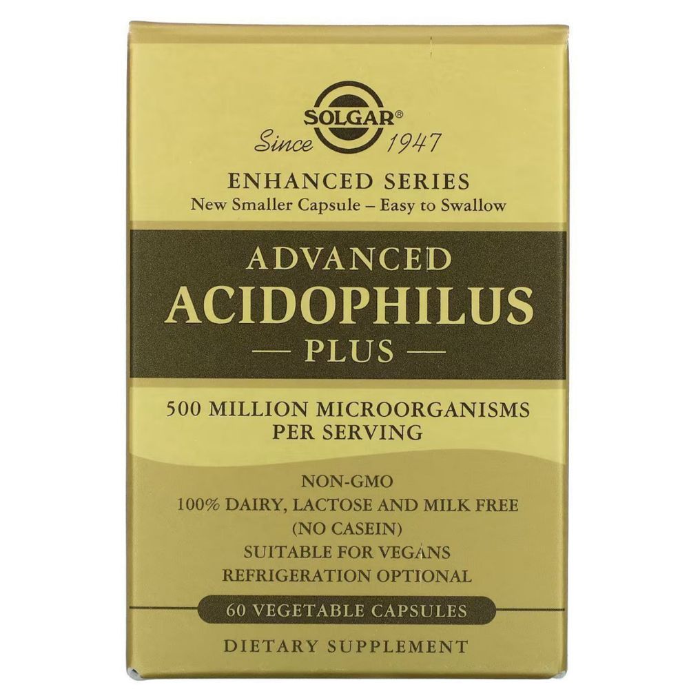 Пробиотик Ацидофилус  Solgar 60капс Advanced Acidophilus Plus