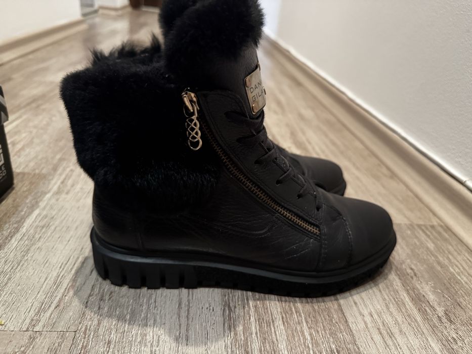 Зимни кожени боти