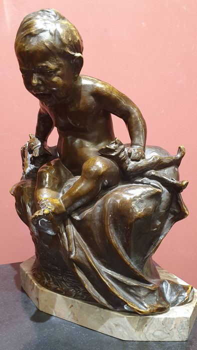 Sculptura din bronz patinat