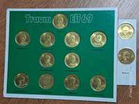Colectie de 13 monede cu jucatori de fotbal din Germania