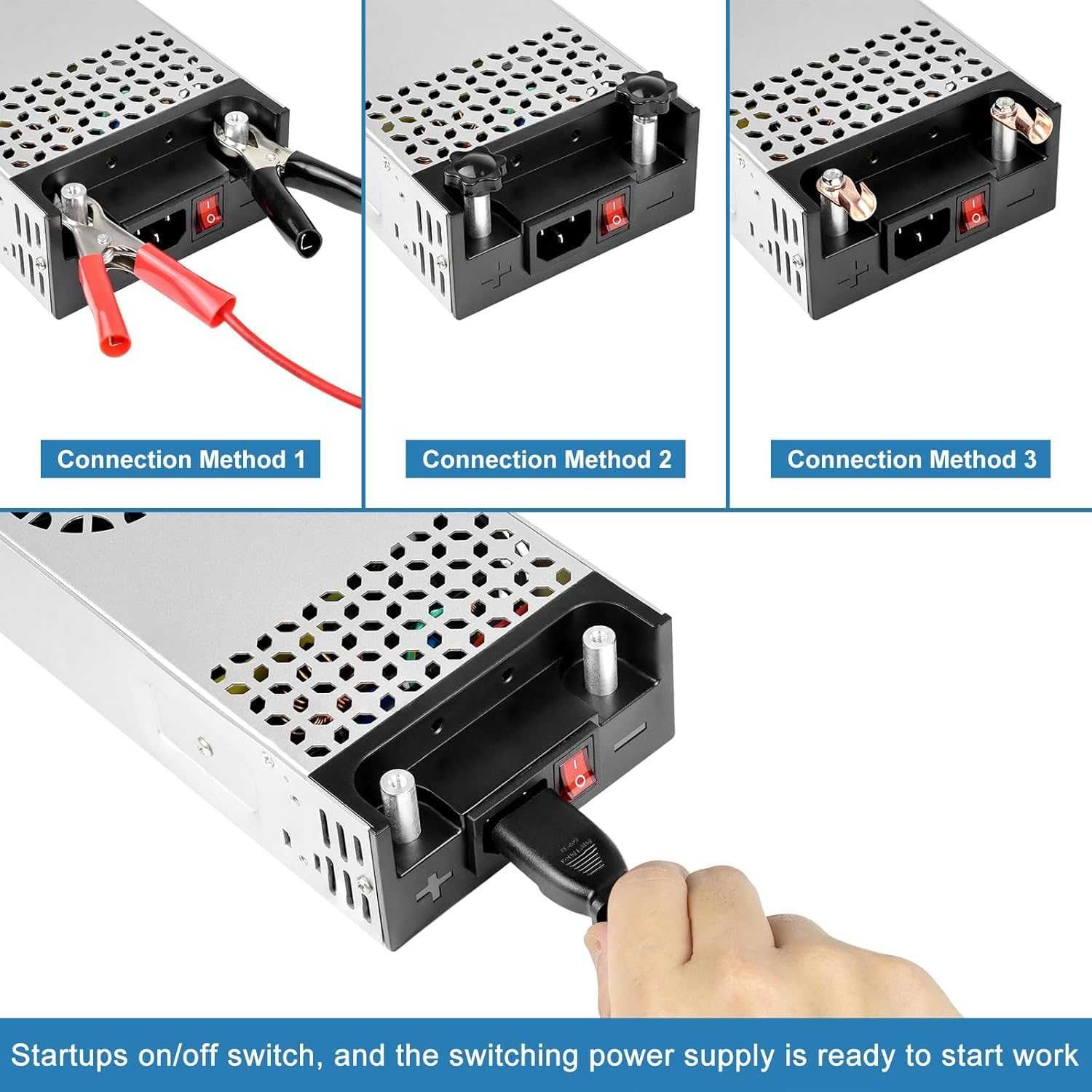 inShareplus SMPS 12V 40A 480W DC превключващо захранване, 240VAC-12VDC