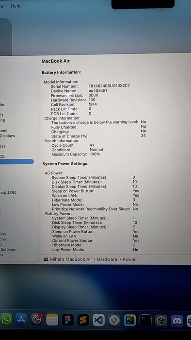 MacBook Air M3 13" 100% baterie 8GB 256GB