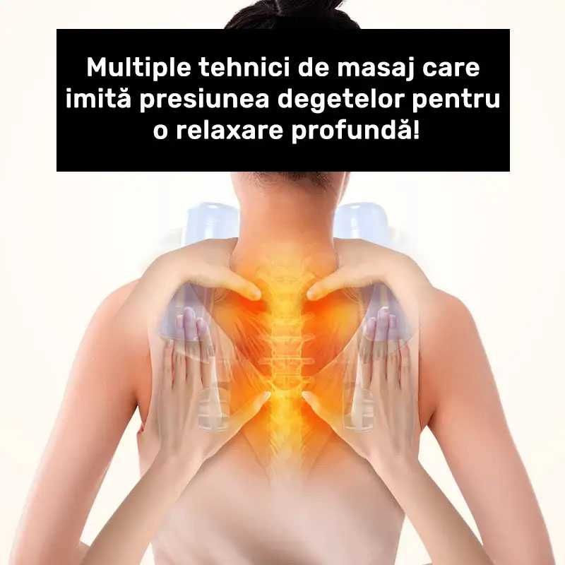 Lot 5 aparate masaj gât și umeri cu încălzire – 6 funcții noi