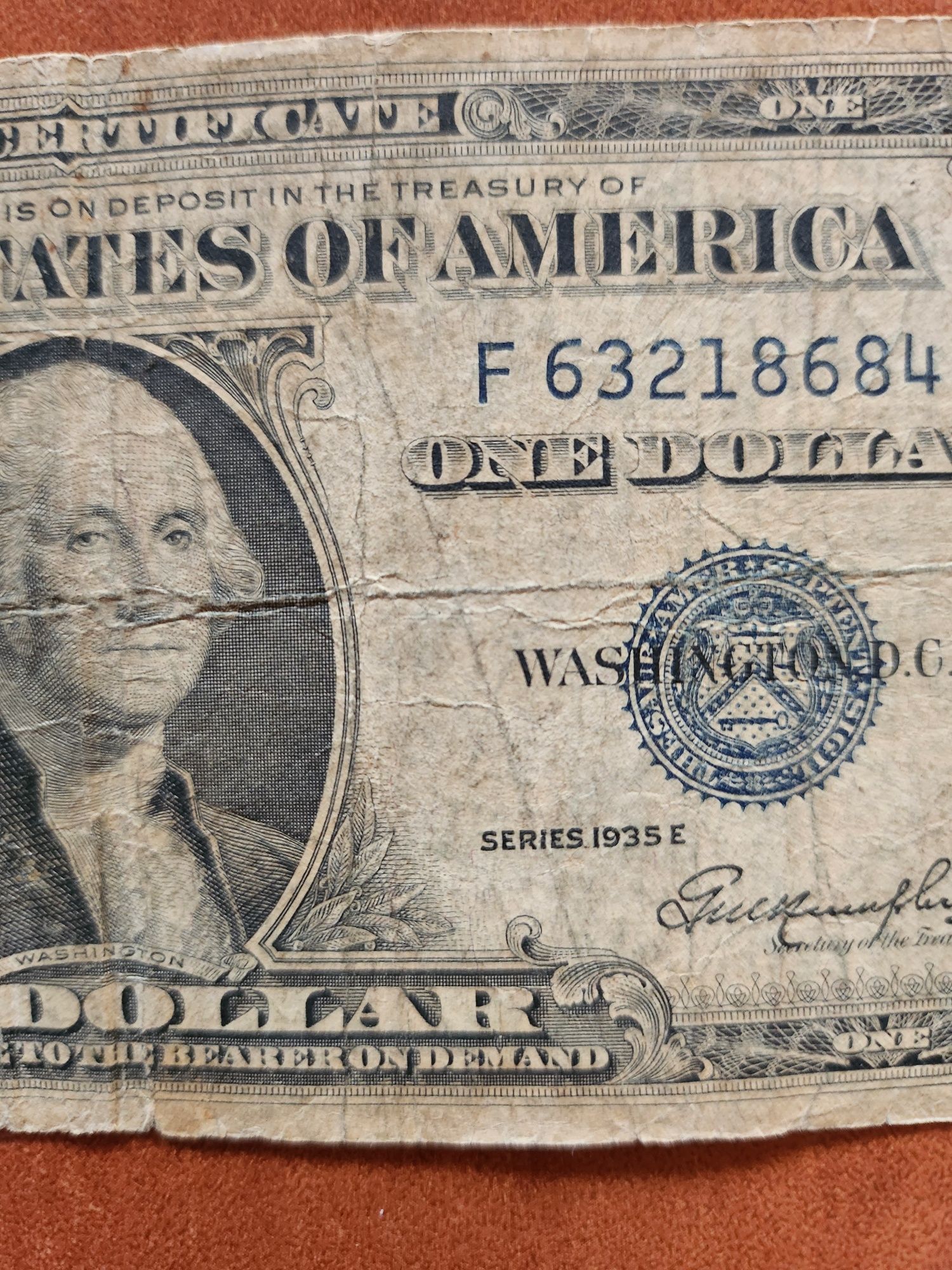 1 Dollar USA 1935, Silver Certificate, seria E.