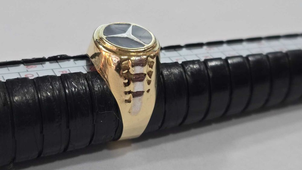 Златен мъжки пръстен 14 карата Mercedes