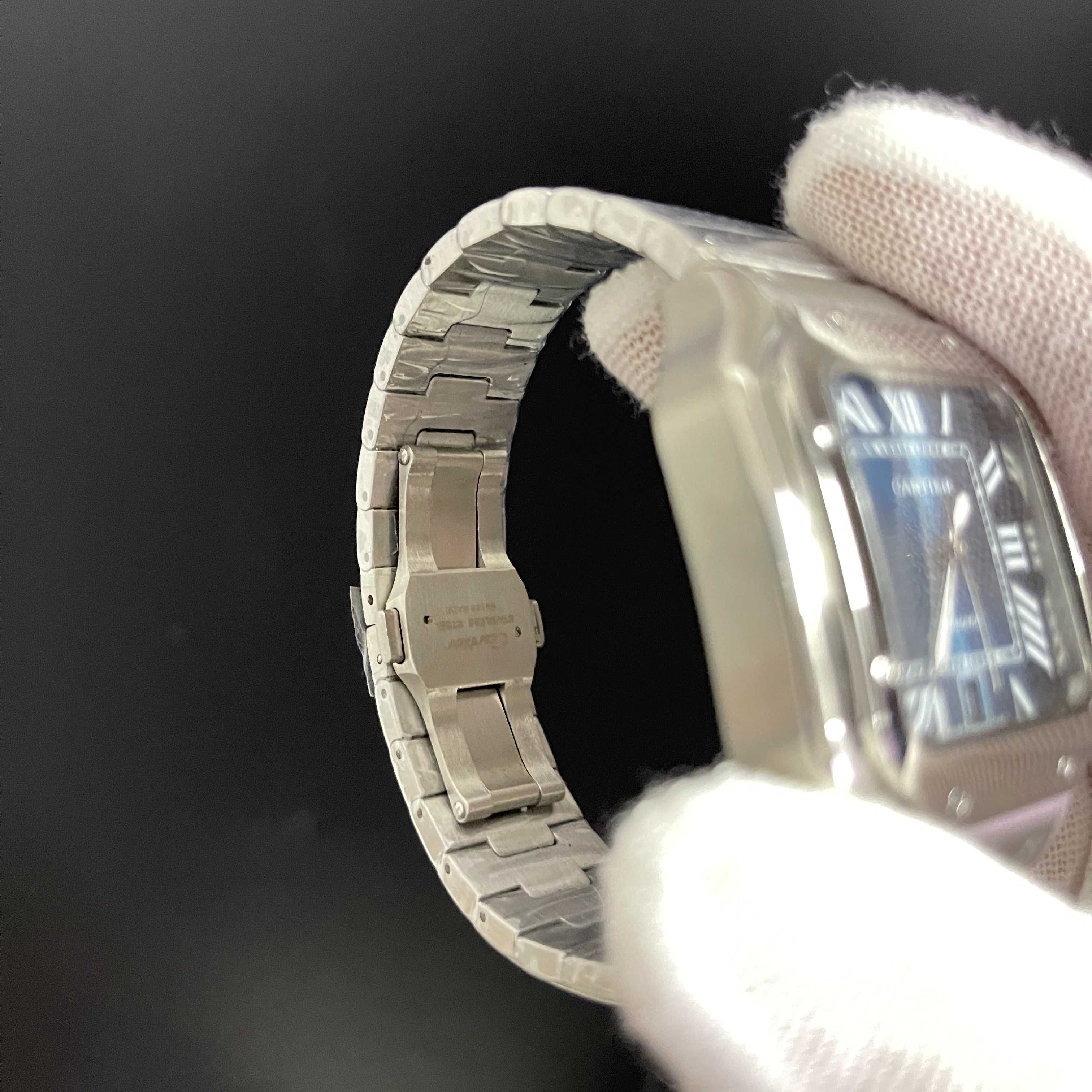 Мъжки автоматичен часовник Cartier Santos de Cartier Blue
