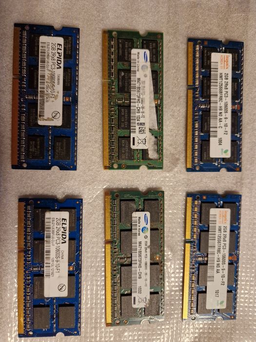 Placute de 2gb Ddr3 ram laptop elpida hynix samsung