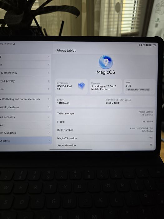 Honor Tab 10 , 12.1" 5G + Блутут клавиатура