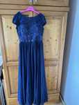 Rochie ocazie albastra cu jupa si corset