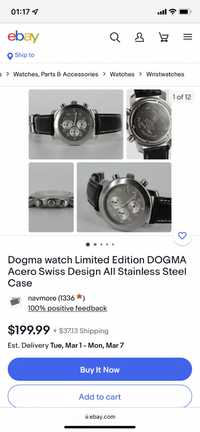 Ceas Dogma Acero Limited Edition original se accepta verificare la cea