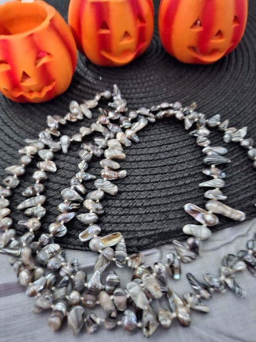 Colier perle baroc lungime 90 cm la dublu