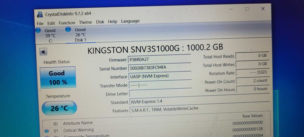 SSD Kingston NV3 de 1TB PCI Express 4.0 ,nou , zero ore