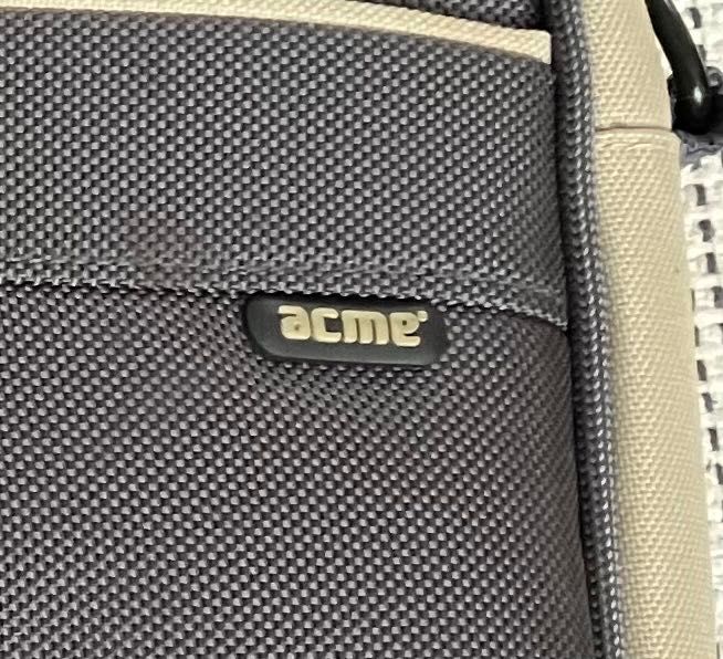 Geanta Acme laptop - gri& crem