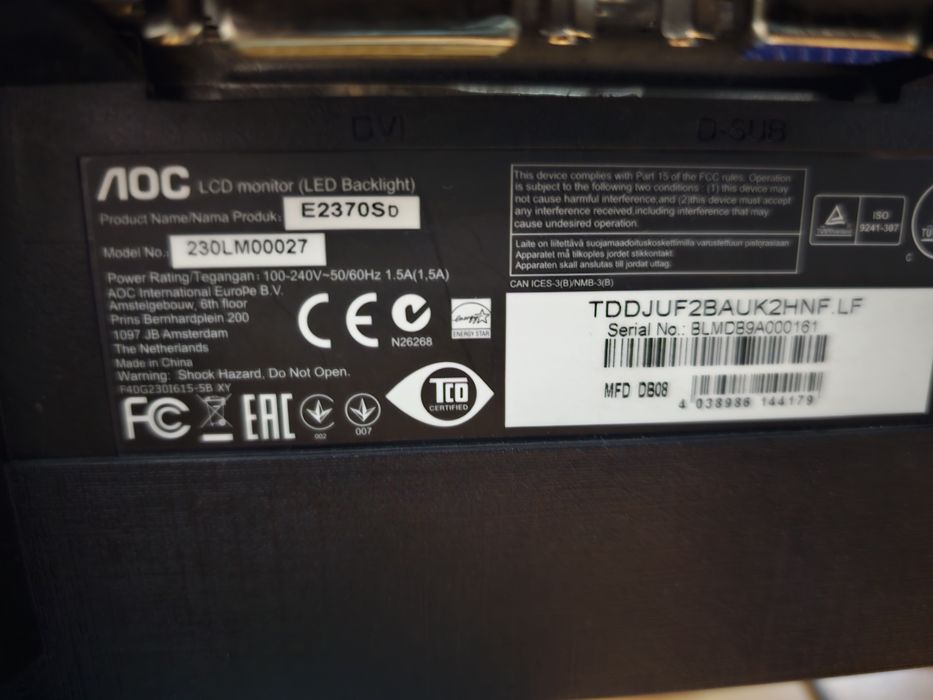 Monitor AOC E2370S 24"