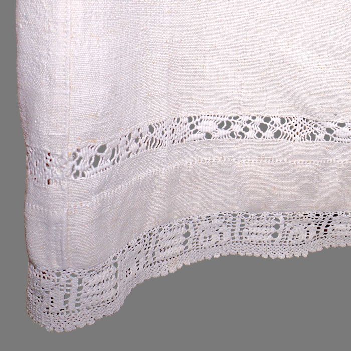 Fusta taraneasca veche lucrata manual, fusta din in si canepa