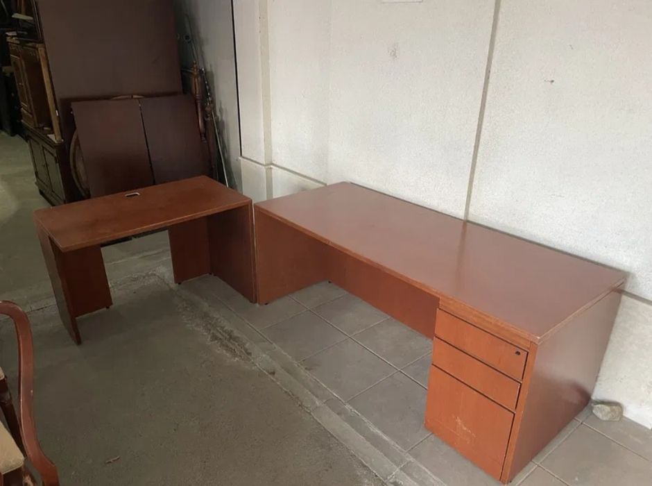 2 бюра knoll reff със стол и контейнер/маса за принтер