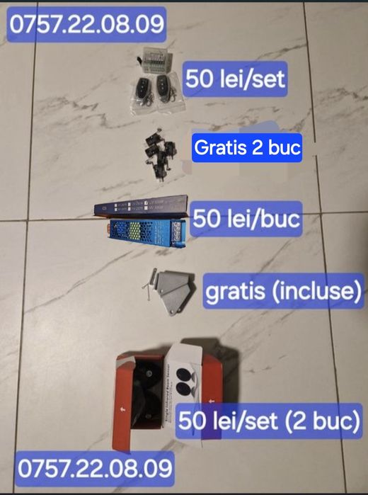 Actuator liniar, cursa 300mm, 12V, nou