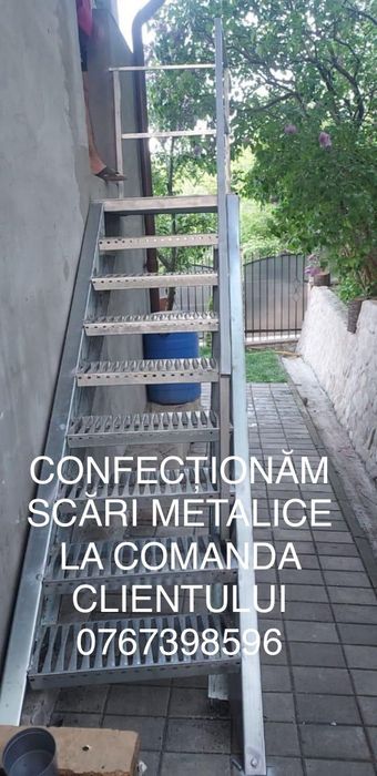 Scara metalica galvanizata pentru case,beciuri și incendiu ISU