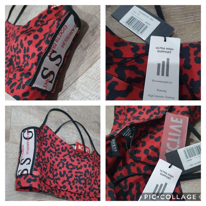 Salopeta Guess marimea L si bustiera sport marimea XL, noi