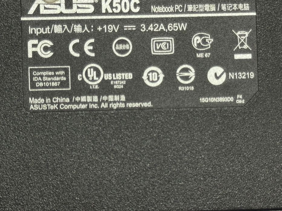 Ноутбук ASUS K50C