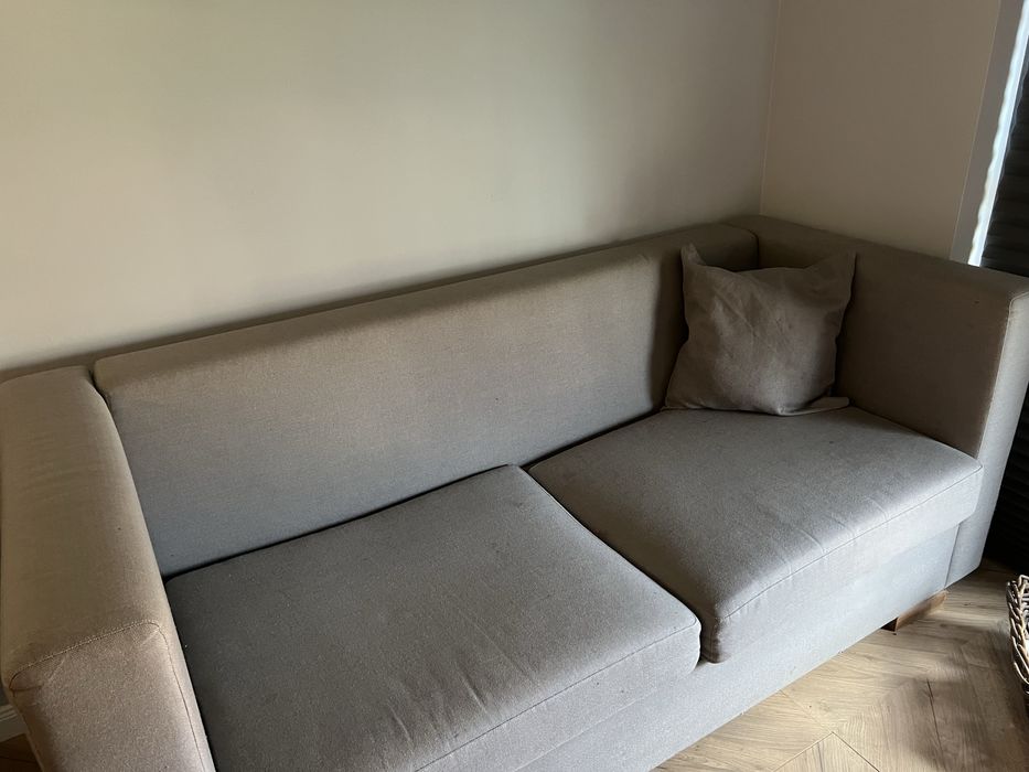 Сив разтегателен диван