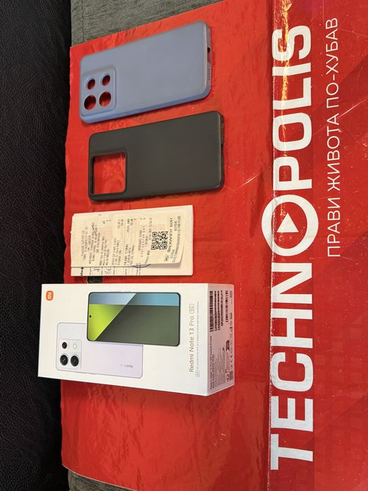 КАТО НОВ 256GB Redmi Note 13 Pro Гаранция Technopolis 2026г. Purple