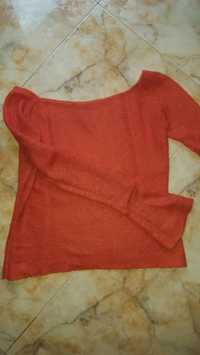 Пуловер на DKNY оранжев XS