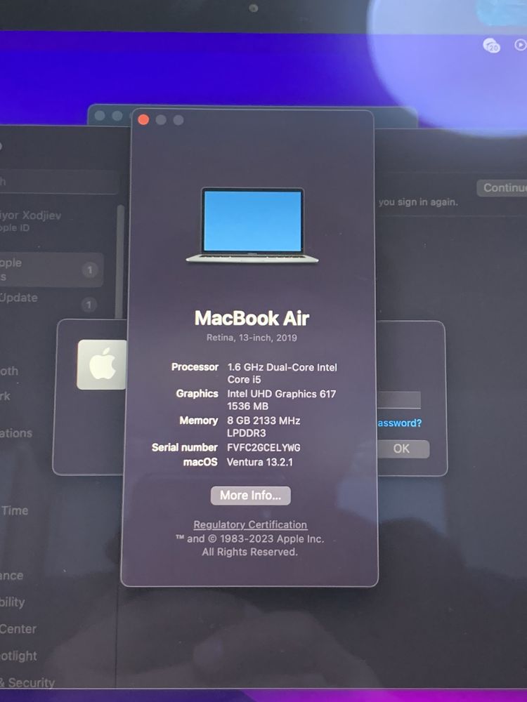 MacBook Air 2019 Space Grey