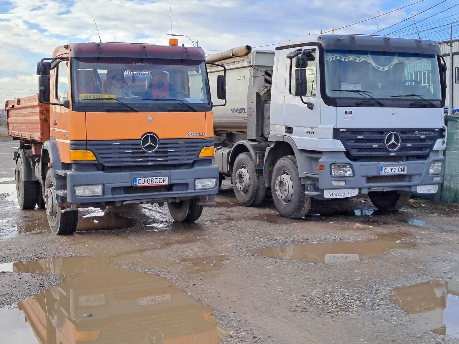 Transport marfă/închiriez bascule Mercedes 8x4 și 18T