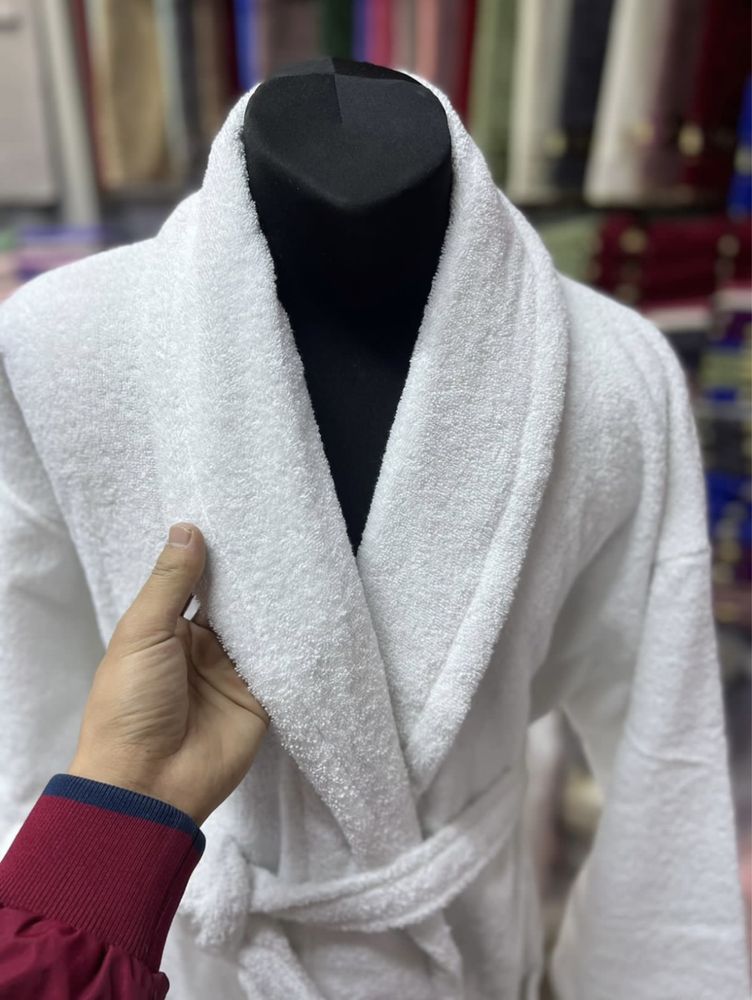 Махровые халаты банный белый халат