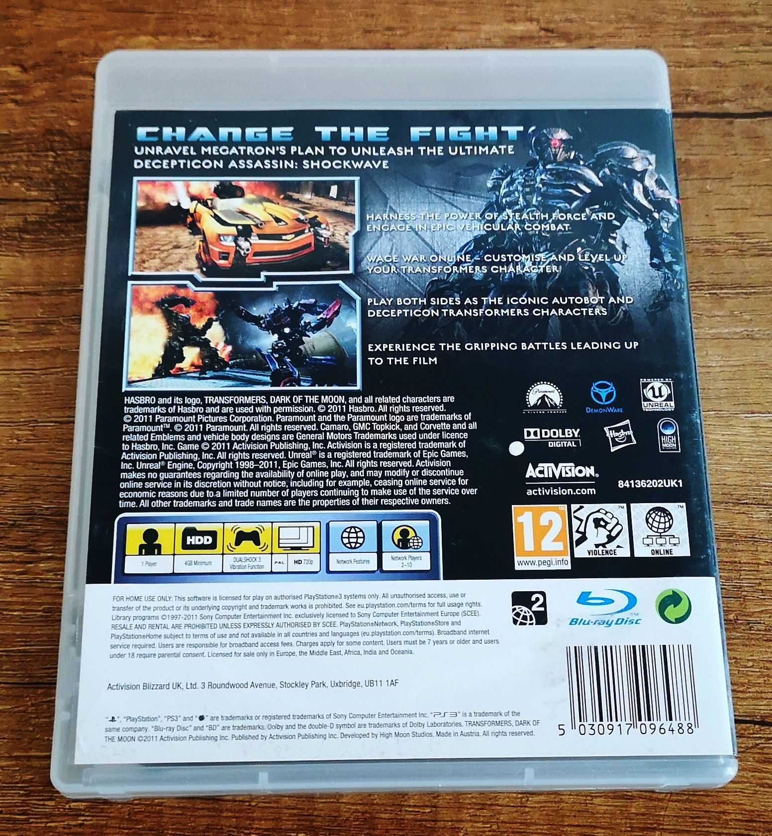 PS3 Transformers: Dark of the Moon Playstation 3 Sony ПС3
