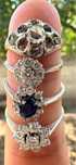 Lot inele aur 18 k si diamante naturale