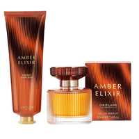 Set doua parfumuri Amber Elixir + doua creme de maini cadou