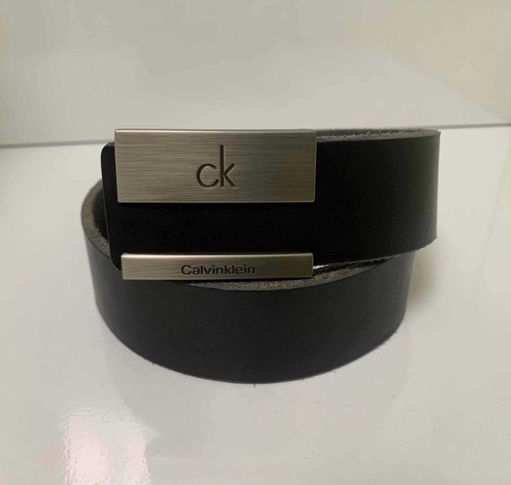 Нов мъжки колан от естествена кожа Clavin Klein размери 105 и 110см