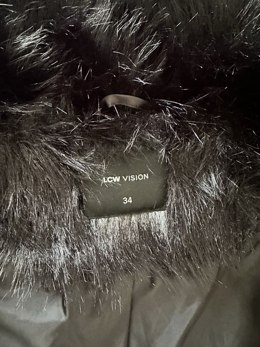 Дамско палто с косъм