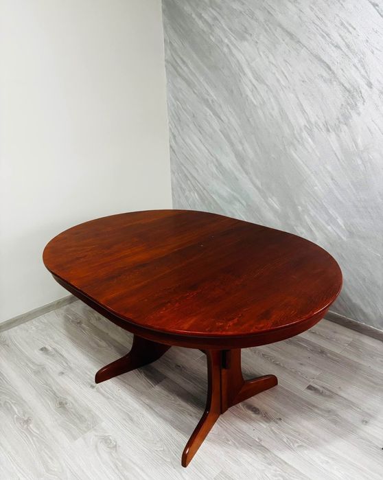 Set masă extensibila din lemn masiv cu 6 scaune