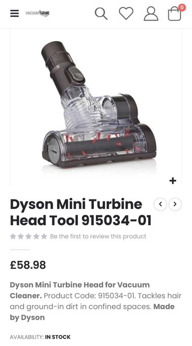 Capăt mini aspirator Dyson