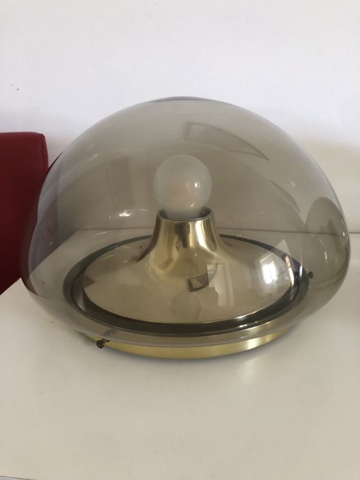 Lampa de perete geam fumuriu Limburg space vintage