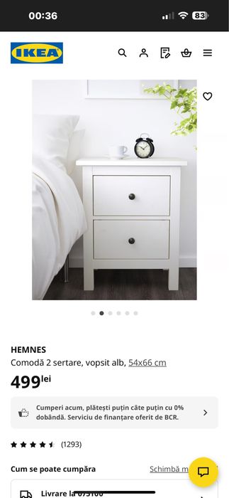 Vand noptiera ikea