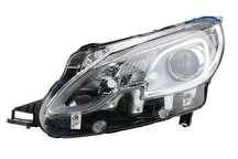 Far Peugeot 2008, 03.2013-06.2016, stanga/dreapta, cu lumina timp de zi tip LED; tip bec H7+H7+PWY24W; electric; argintiu; fara motor, DEPO