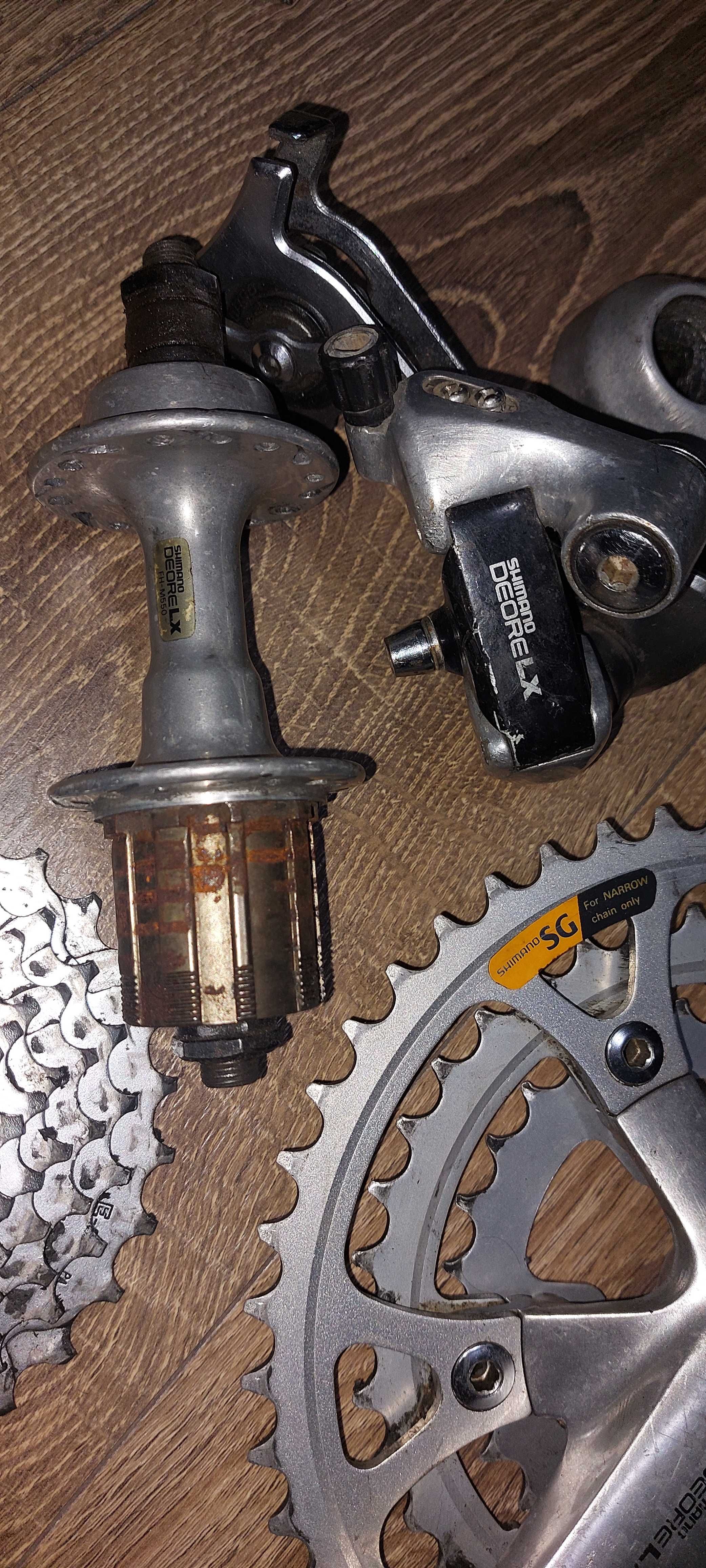Groupset vintage Shimano Deore LX M550 (angrenaj, butuci, schimbator)
