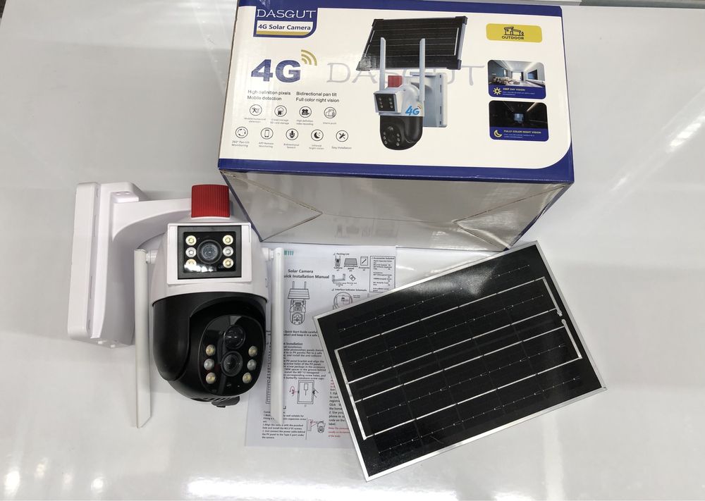 Camera Panou Solar Supraveghere Video Color 4G 8Mp IP66 Sd-64Gb Alarma
