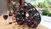 Suport sticle vin metalic