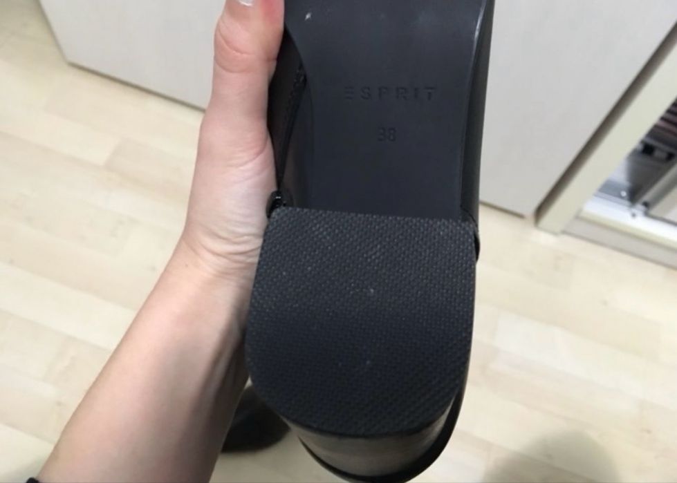 Vand ghete botine Esprit din piele naturala, negre, noi, marimea 38.