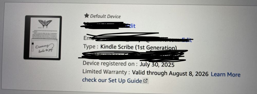 Kindle scribe 1st edition 10.2" Paper White Display at 300 ppi