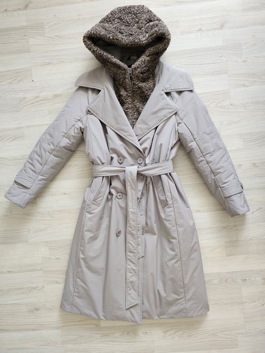 Очень теплый зимний тренч р.46-48