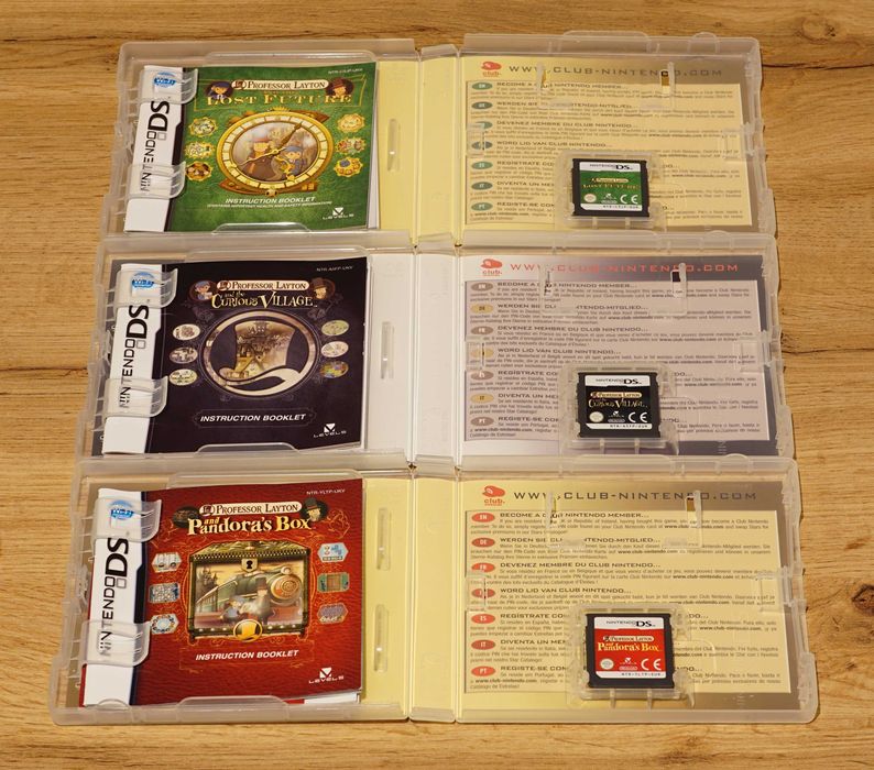 Colectie trei jocuri Nintendo DS "Professor Layton"