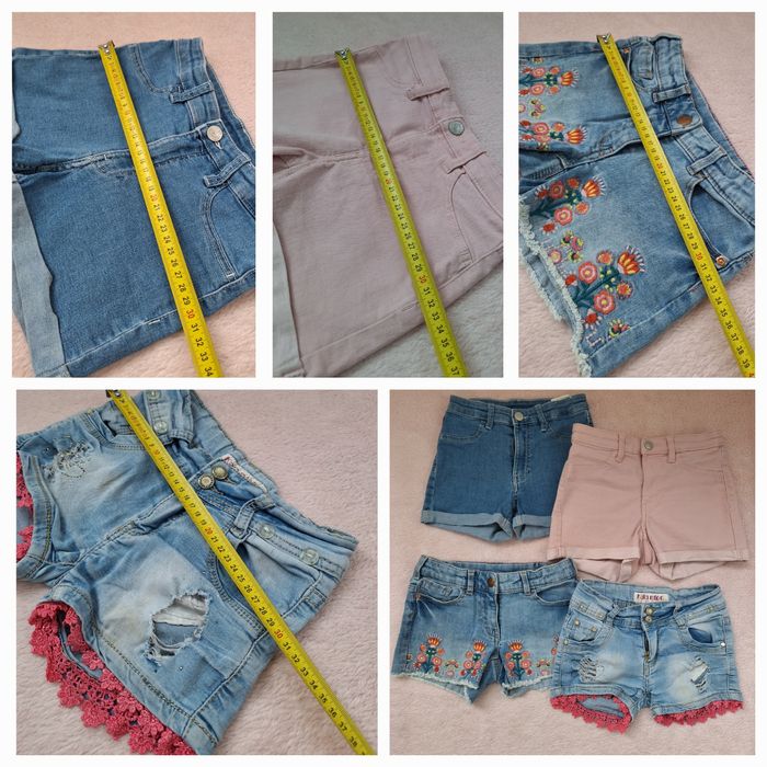 Salopeta 122-128 pantaloni scurti blugi pijamale vara tricouri 6, 7ani