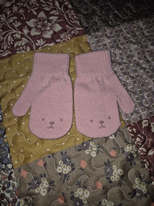 Set 3 perechi mănuși roz